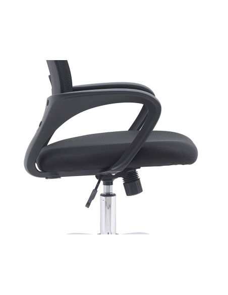 Silla Q-Connect Oficina Siena Malla Base Metalica Alt Max 1000 Anc 560 Prof 570 Ruedas Premium Color Negro