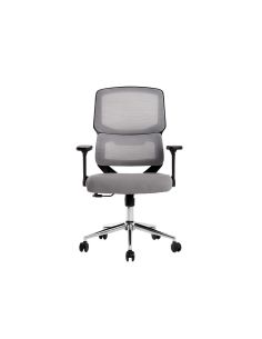 Silla Q-Connect Oficina Lucca Malla Base Metalica Alt Max 1090 Anc 700 Prof 650 Ruedas Premium Color Negro Gris
