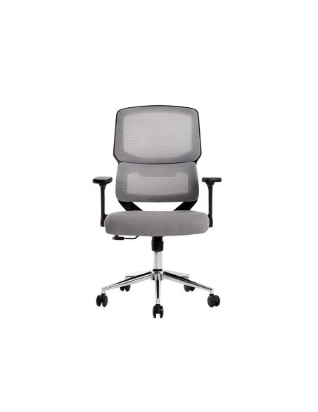 Silla Q-Connect Oficina Lucca Malla Base Metalica Alt Max 1090 Anc 700 Prof 650 Ruedas Premium Color Negro Gris