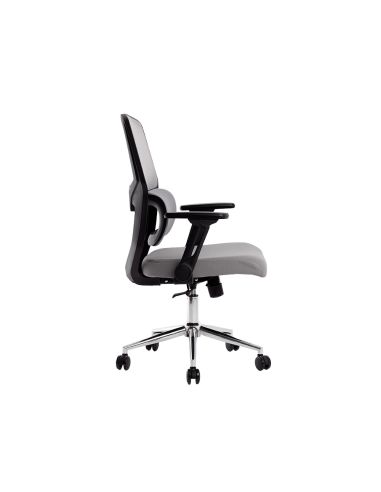 Silla Q-Connect Oficina Lucca Malla Base Metalica Alt Max 1090 Anc 700 Prof 650 Ruedas Premium Color Negro Gris