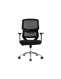 Silla Q-Connect Oficina Lucca Malla Base Metalica Alt Max 1090 Anc 700 Prof 650 Ruedas Premium Color Negro
