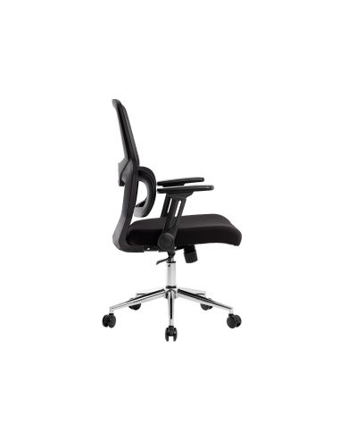 Silla Q-Connect Oficina Lucca Malla Base Metalica Alt Max 1090 Anc 700 Prof 650 Ruedas Premium Color Negro