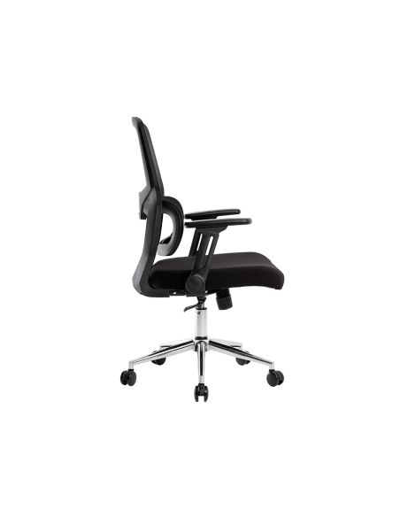 Silla Q-Connect Oficina Lucca Malla Base Metalica Alt Max 1090 Anc 700 Prof 650 Ruedas Premium Color Negro