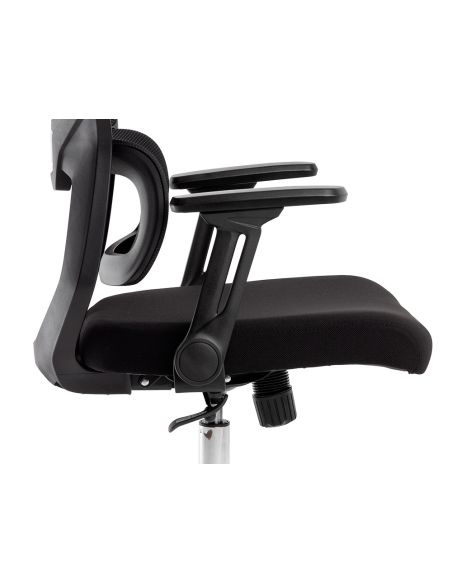 Silla Q-Connect Oficina Lucca Malla Base Metalica Alt Max 1090 Anc 700 Prof 650 Ruedas Premium Color Negro