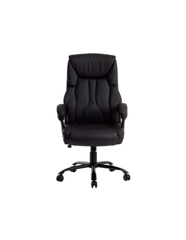 Silla Q-Connect Direccion Bolz Ano Simil Piel Base Metalica Alt Max 1260 Anc 650 Prof 730 Mm Ruedas Premium Color Negro