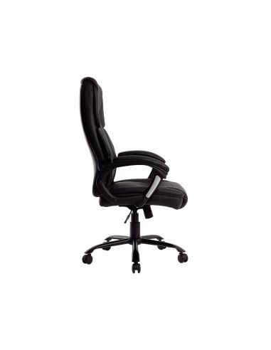 Silla Q-Connect Direccion Bolz Ano Simil Piel Base Metalica Alt Max 1260 Anc 650 Prof 730 Mm Ruedas Premium Color Negro