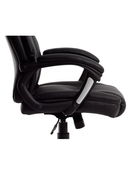 Silla Q-Connect Direccion Bolz Ano Simil Piel Base Metalica Alt Max 1260 Anc 650 Prof 730 Mm Ruedas Premium Color Negro