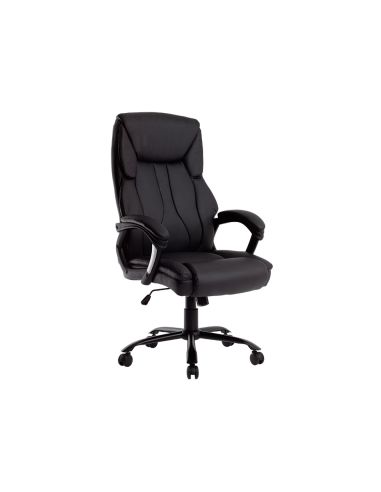 Silla Q-Connect Direccion Bolz Ano Simil Piel Base Metalica Alt Max 1260 Anc 650 Prof 730 Mm Ruedas Premium Color Negro