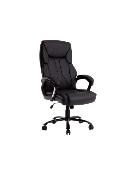 Silla Q-Connect Direccion Bolz Ano Simil Piel Base Metalica Alt Max 1260 Anc 650 Prof 730 Mm Ruedas Premium Color Negro