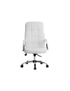 Silla Q-Connect Direccion Piav E Simil Piel Base Metalica Alt Max 1250 Anc 610 Prof 700 Mm Ruedas Premium Color Blanco