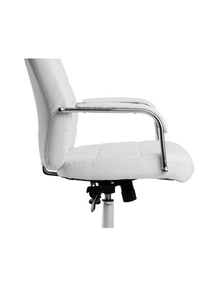 Silla Q-Connect Direccion Piav E Simil Piel Base Metalica Alt Max 1250 Anc 610 Prof 700 Mm Ruedas Premium Color Blanco