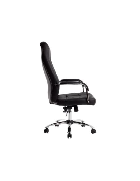 Silla Q-Connect Direccion Piav E Simil Piel Base Metalica Alt Max 1250 Anc 610 Prof 700 Mm Ruedas Premium Color Negro