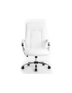 Silla Q-Connect Direccion Vero Na Simil Piel Base Metalica Alt Max 1210 Anc 650 Prof 730 Mm Ruedas Premium Color Blanco