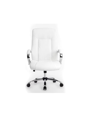 Silla Q-Connect Direccion Vero Na Simil Piel Base Metalica Alt Max 1210 Anc 650 Prof 730 Mm Ruedas Premium Color Blanco