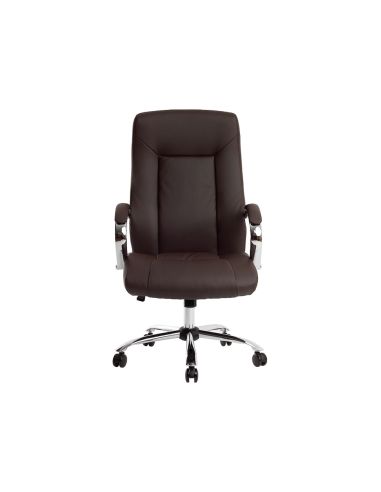 Silla Q-Connect Direccion Vero Na Simil Piel Base Metalica Alt Max 1210 Anc 650 Prof 730 Mm Ruedas Premium Color Marron