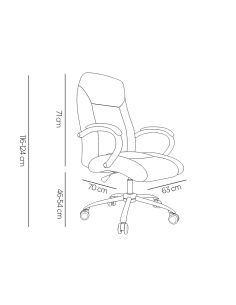 Silla Q-Connect Direccion Vero Na Simil Piel Base Metalica Alt Max 1210 Anc 650 Prof 730 Mm Ruedas Premium Color Marron 2
