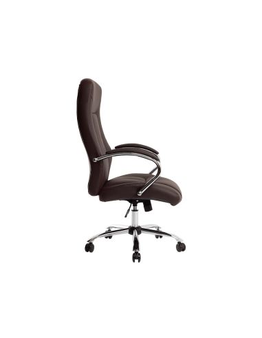 Silla Q-Connect Direccion Vero Na Simil Piel Base Metalica Alt Max 1210 Anc 650 Prof 730 Mm Ruedas Premium Color Marron