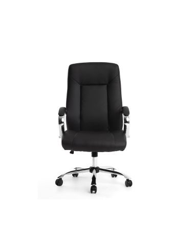 Silla Q-Connect Direccion Vero Na Simil Piel Base Metalica Alt Max 1210 Anc 650 Prof 730 Mm Ruedas Premium Color Negro