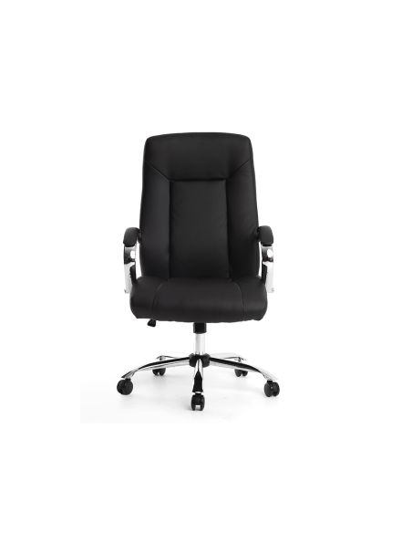 Silla Q-Connect Direccion Vero Na Simil Piel Base Metalica Alt Max 1210 Anc 650 Prof 730 Mm Ruedas Premium Color Negro