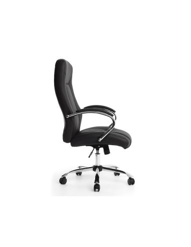 Silla Q-Connect Direccion Vero Na Simil Piel Base Metalica Alt Max 1210 Anc 650 Prof 730 Mm Ruedas Premium Color Negro