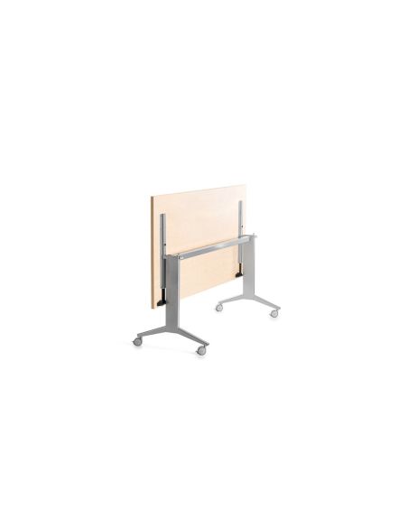 Mesa De Oficina Rocada 160X80Cm Con Tablero Abatible 90 Acabado Fd01 Gris/Haya