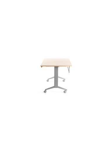 Mesa De Oficina Rocada 140X80Cm Con Tablero Abatible 90 Acabado Fd01 Gris/Haya