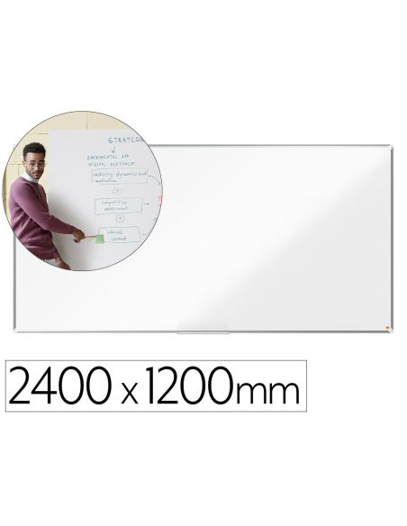 Pizarra Blanca Nobo Premium Plus Acero Vitrificado Magnetica 2400X1200 Mm