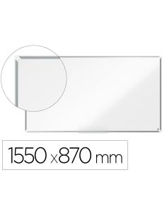 Pizarra Blanca Nobo Premium Plus Acero Vitrificado Formato Panoramico 70" Magnetica 1550X870 Mm
