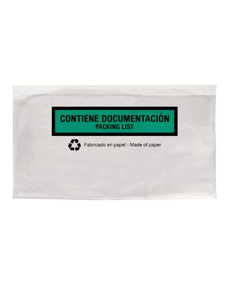 Sobre Autoadhesivo Q-Connect Portadocumentos Multilingue 240X135 Mm Sin Ventana 100% Papel Paquete De 100 Unidades