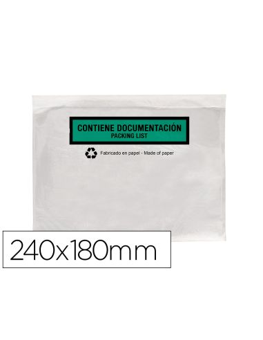 Sobre Autoadhesivo Q-Connect Portadocumentos Multilingue 240X180 Mm Sin Ventana 100% Papel Paquete De 100 Unidades
