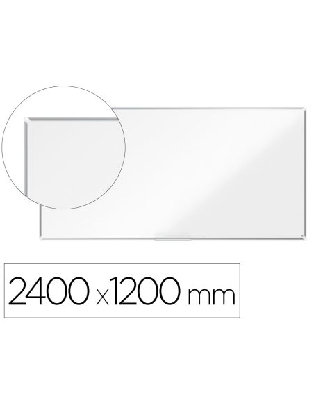 Pizarra Blanca Nobo Premium Plus Acero Lacado Magnetica 2400X1200 Mm