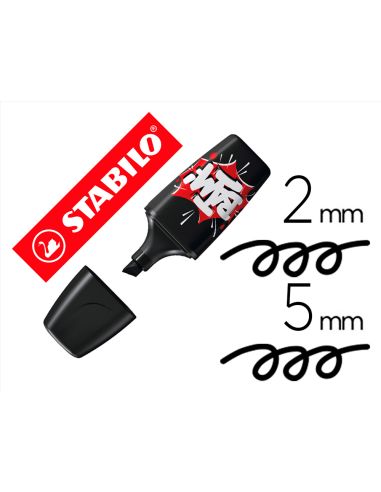 Rotulador Stabilo Boss Mini Fluorescente By Snooze One Negro