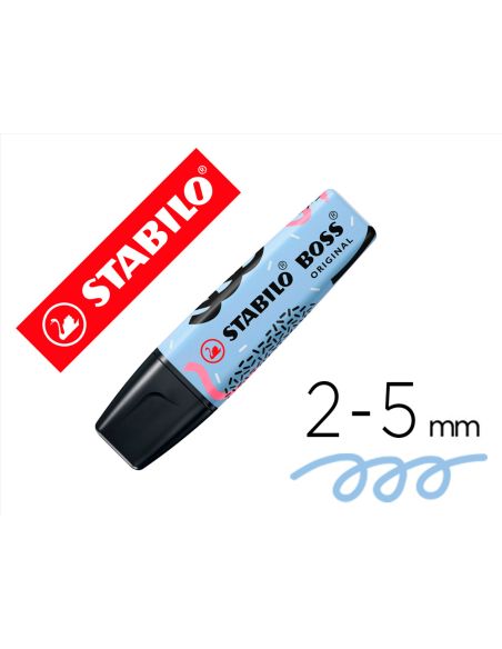 Rotulador Stabilo Boss Fluorescente Original Pastel By Ju Schnee Azul Nublado