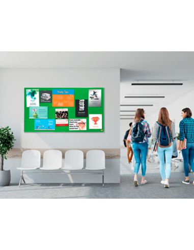 Tablero De Anuncios Nobo Impression Pro Fieltro Verde Formato Panoramico 40" 890X500 Mm