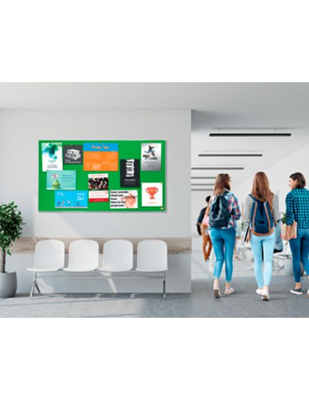 Tablero De Anuncios Nobo Impression Pro Fieltro Verde Formato Panoramico 40" 890X500 Mm