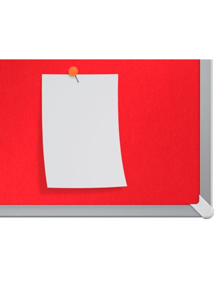 Tablero De Anuncios Nobo Impression Pro Fieltro Rojo Formato Panoramico 55" 1220X690 Mm