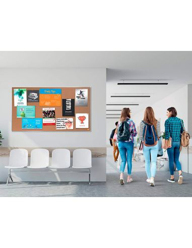 Tablero De Anuncios Nobo Impression Pro Corcho Formato Panoramico 85" 1880X1060 Mm