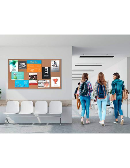 Tablero De Anuncios Nobo Impression Pro Corcho Formato Panoramico 55" 1220X690 Mm