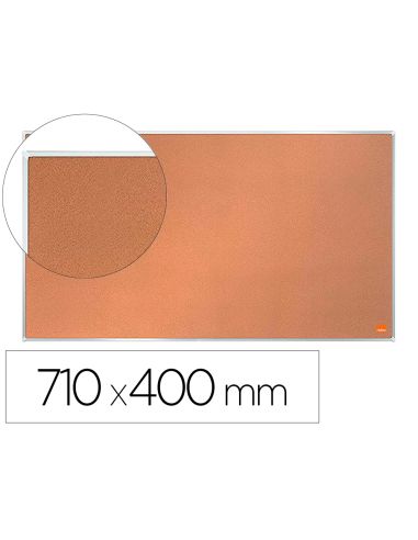 Tablero De Anuncios Nobo Impression Pro Corcho Formato Panoramico 32" 710X400 Mm