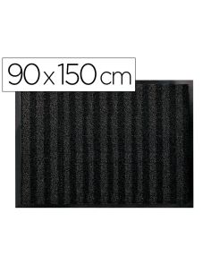 Alfombra Para Suelo Q-Connect Premium Para Interiores Antideslizante Fibra Polipropileno Y Fieltro Gris 90X150 Cm