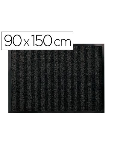 Alfombra Para Suelo Q-Connect Premium Para Interiores Antideslizante Fibra Polipropileno Y Fieltro Gris 90X150 Cm