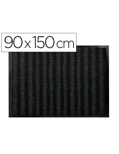 Alfombra Para Suelo Q-Connect Premium Para Interiores Antideslizante Fibra Polipropileno Y Fieltro Gris 90X150 Cm