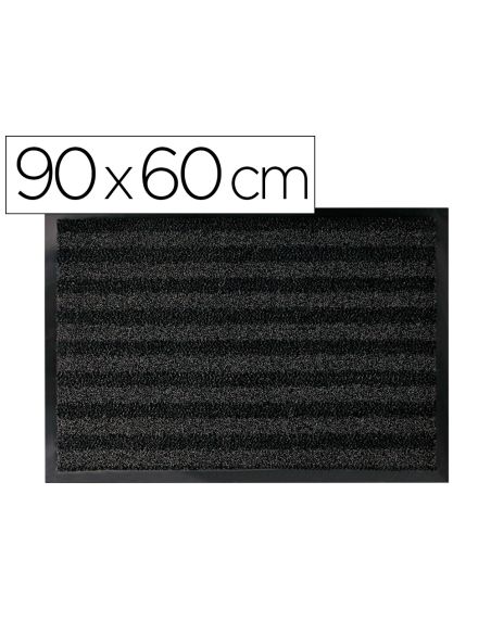 Alfombra Para Suelo Q-Connect Premium Para Interiores Antideslizante Fibra Polipropileno Y Fieltro Gris 90X60 Cm