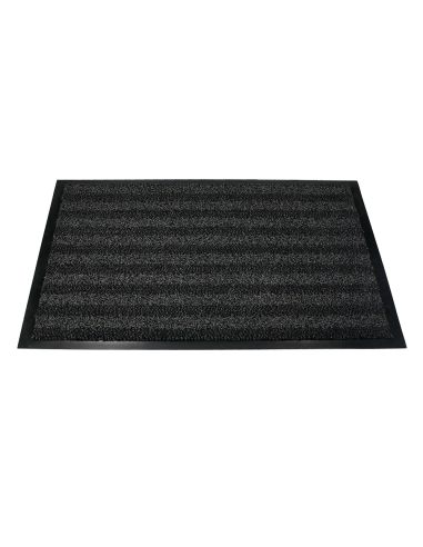 Alfombra Para Suelo Q-Connect Premium Para Interiores Antideslizante Fibra Polipropileno Y Fieltro Gris 90X60 Cm