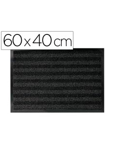 Alfombra Para Suelo Q-Connect Premium Para Interiores Antideslizante Fibra Polipropileno Y Fieltro Gris 60X40 Cm