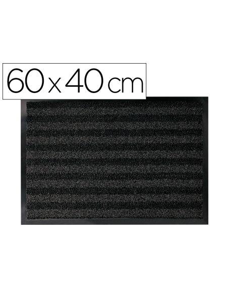 Alfombra Para Suelo Q-Connect Premium Para Interiores Antideslizante Fibra Polipropileno Y Fieltro Gris 60X40 Cm