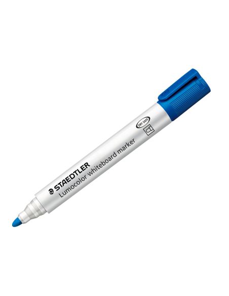 Rotulador Staedtler Lumocolor 351 Para Pizarra Blanca Punta Redonda 2 Mm Recargable Color Azul