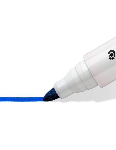 Rotulador Staedtler Lumocolor 351 Para Pizarra Blanca Punta Redonda 2 Mm Recargable Color Azul