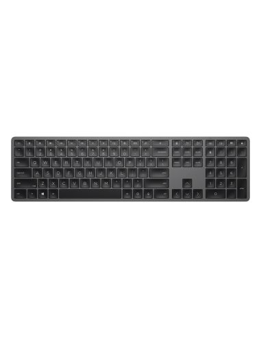 Teclado Hp 975 Dual Inalambrico Bluetooth 5.0 Retroiluminacion Usb-C Color Gris