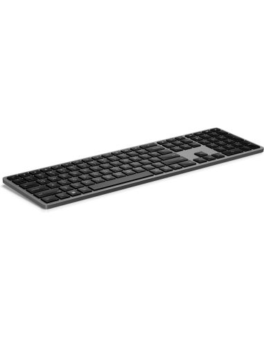Teclado Hp 975 Dual Inalambrico Bluetooth 5.0 Retroiluminacion Usb-C Color Gris